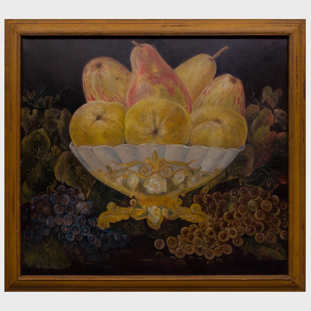 Appraisal: European School Fruit Compote Still Life Oil on canvas unsigned