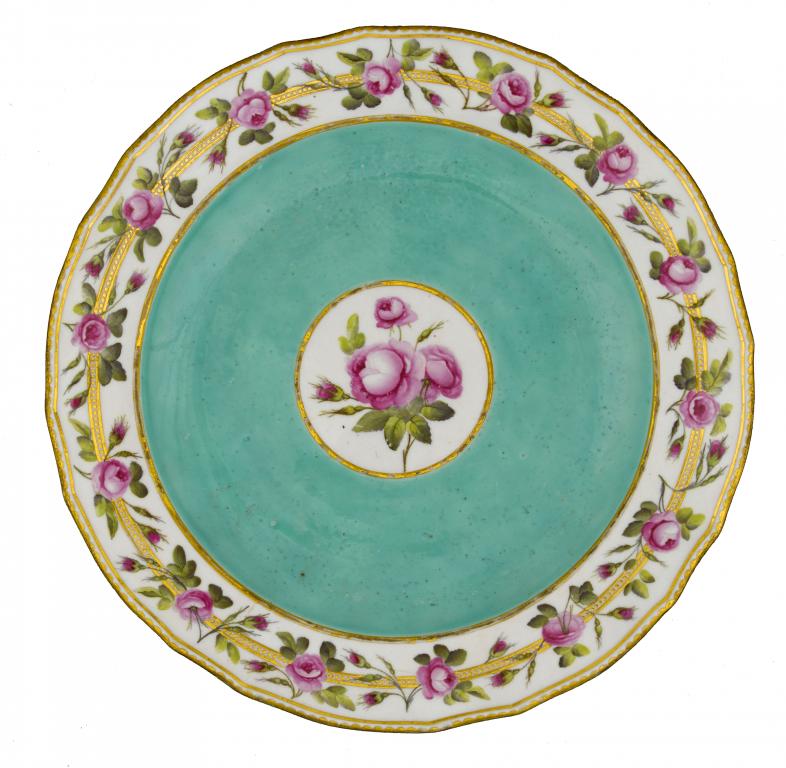 Appraisal: A DERBY PLATE FROM THE CAMDEN SERVICE painted by William