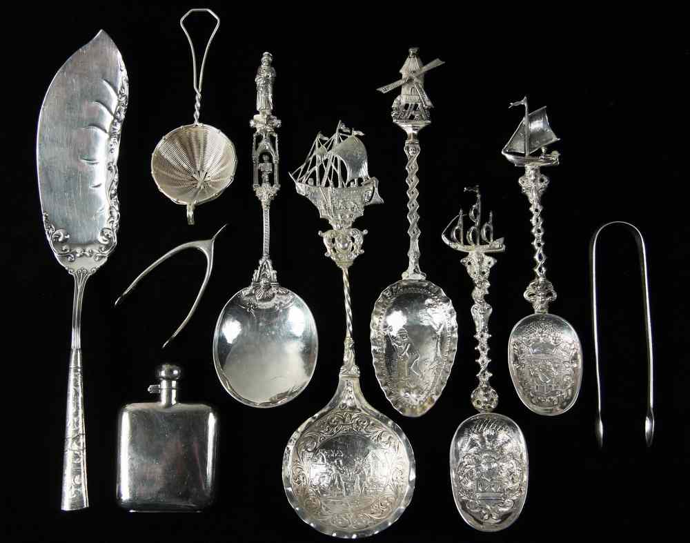 Appraisal: LOT PCS MISC STERLING SILVER FLATWARE - Including Fancy Dutch