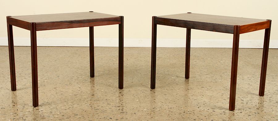 Appraisal: PAIR PETITE SWEDISH ROSEWOOD END TABLES A pair of petite