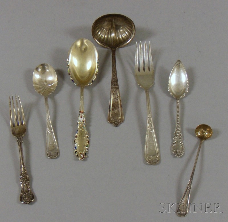 Appraisal: Seven Assorted Flatware Items including a Gorham serving spoon with