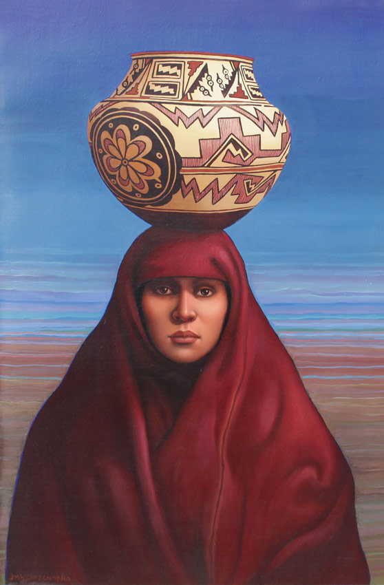 Appraisal: CHRZANOSKA Jane Whiting American - ''Zuni Woman'' Oil Canvas stretched