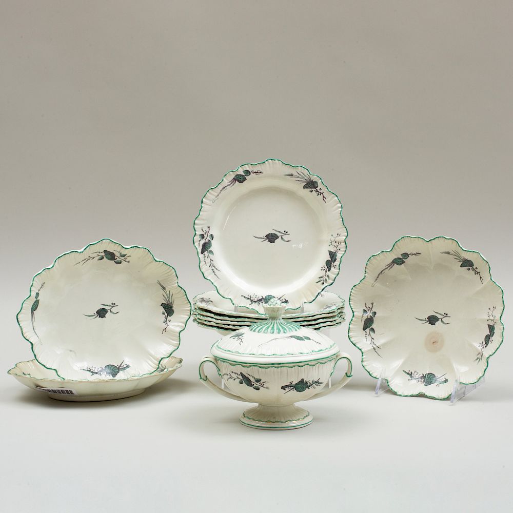 Appraisal: Set of Wedgwood Pearlware Dessert Wares Various impressed marks decorated