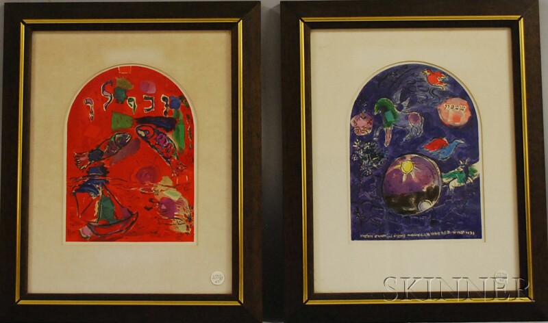 Appraisal: After Marc Chagall French Russian - Two Images from TWELVE