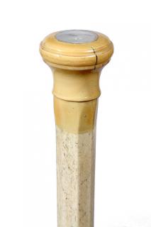 Appraisal: Nautical Whalebone Cane- Ca - A nice thick hexagonal shaft