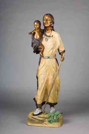 Appraisal: RIP CASWELL TROUTDALE OREGON ORIGINAL FIGURAL BRONZE MONUMENT SCULPTURE ''Sacagawea