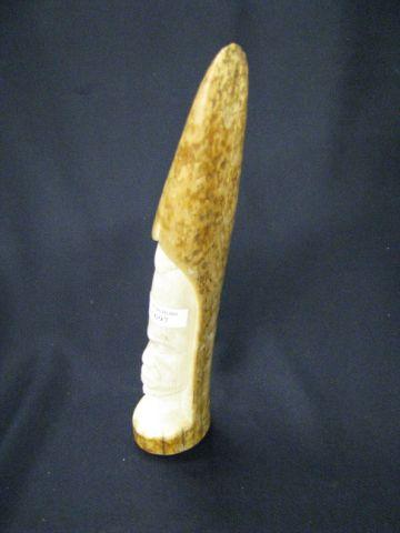 Appraisal: Carved Ivory Tusk of an African Warrior