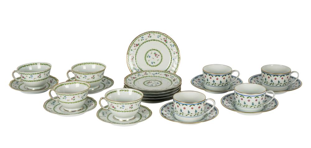 Appraisal: TWO PARTIAL SETS OF LIMOGES PORCELAINthe first Bernardaud Artois comprising