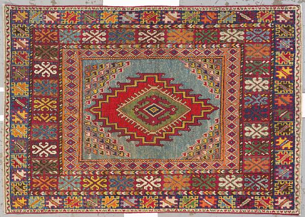 Appraisal: A Turkish rug Anatolia circa size approximately ft in x