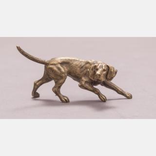 Appraisal: A Continental Bronze Figure of a Hunting Dog th Century