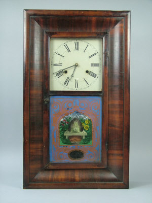 Appraisal: A th century American mahogany wall clock case by Jerome