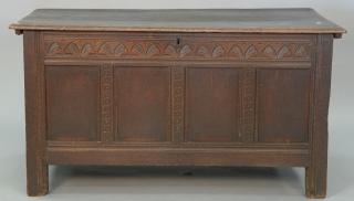 Appraisal: English oak lift top chest th century ht in wd