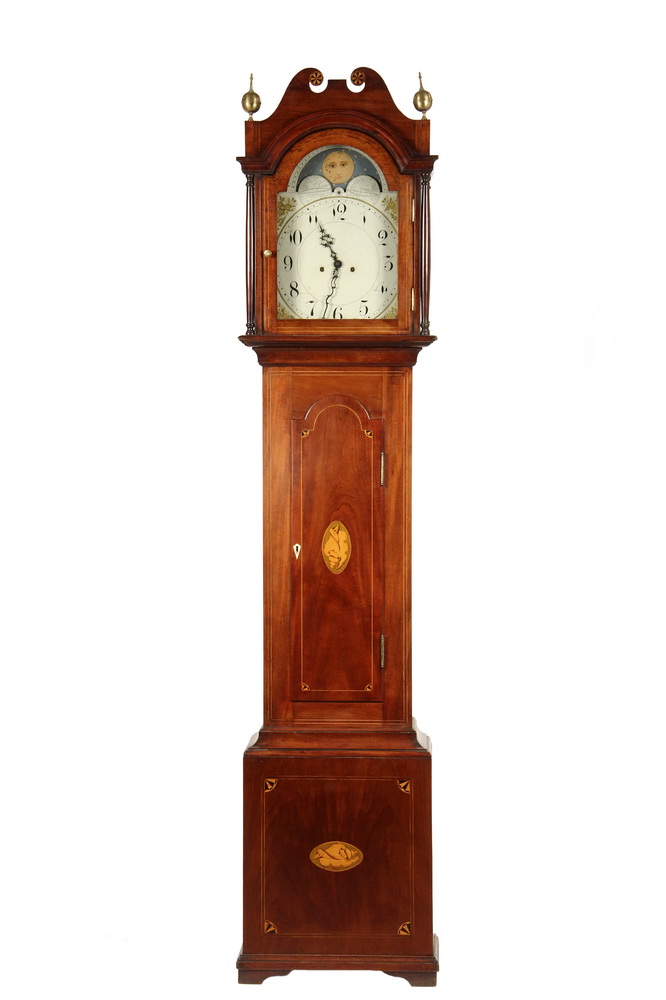 Appraisal: TALL CASE CLOCK - th c American having a mahogany