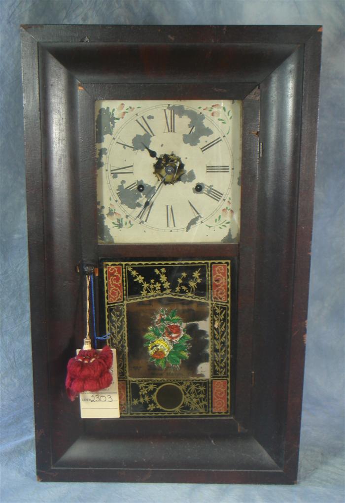 Appraisal: New haven clock co OG h pendulum missed matched weights