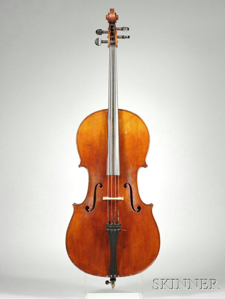 Appraisal: German Violoncello labeled MADE IN GERMANY length of two-piece back