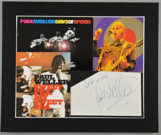 Appraisal: Paul Weller - An autographed white paper page inscribed in