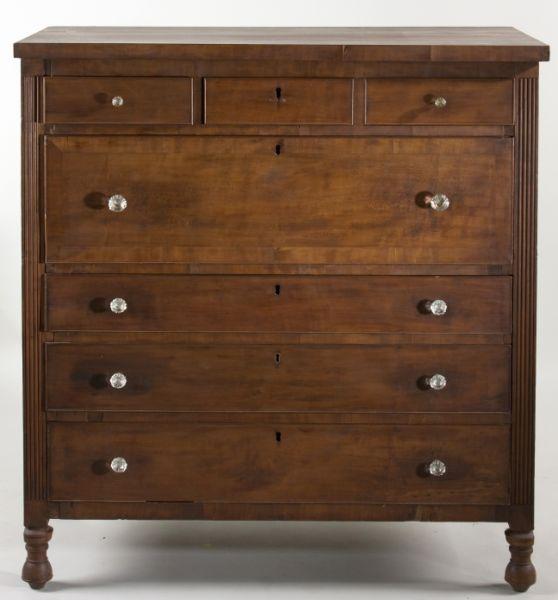 Appraisal: Philadelphia Butler's Desk early th century cherry and cherry veneers