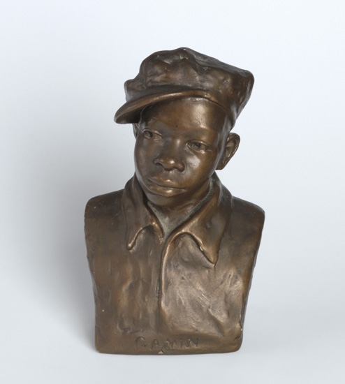 Appraisal: AUGUSTA SAVAGE - Gamin Plaster painted with a bronze patina