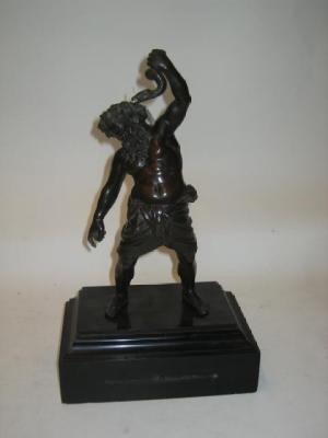 Appraisal: A BRONZE FIGURE of Silenus after a design by Chiurazzi