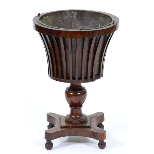 Appraisal: A Dutch mahogany teestof th c the flared slatted bowl