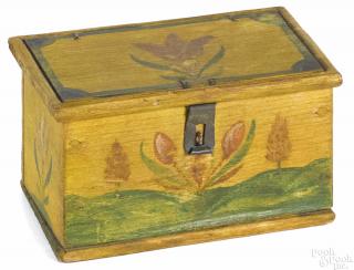 Appraisal: Lancaster Pennsylvania painted Weber box mid th c retaining its