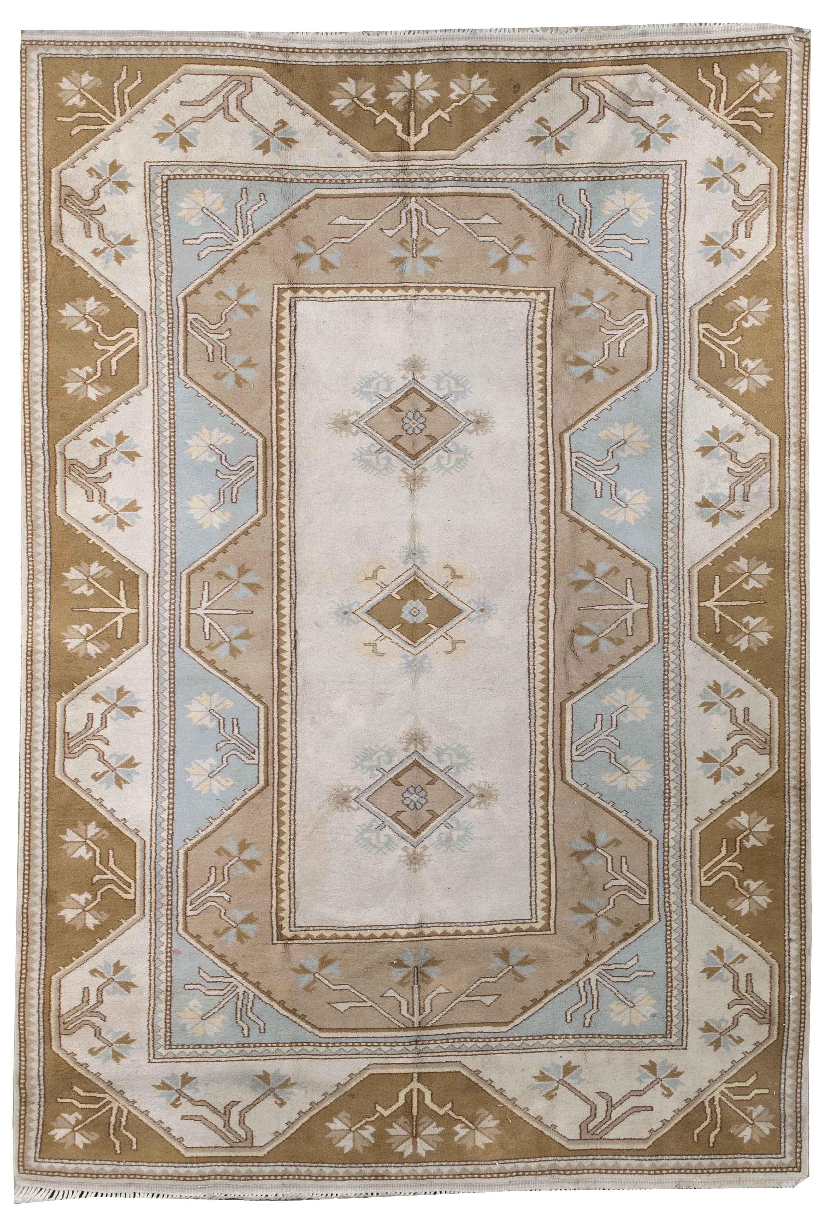 Appraisal: ORIENTAL RUG TURKISH ' x ' Narrow light gray field