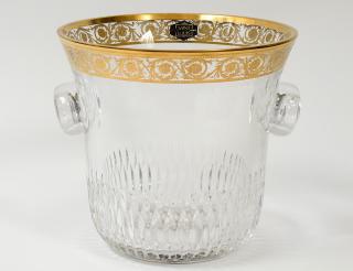 Appraisal: ST LOUIS CRYSTAL ICE BUCKET French Acid stamped Height