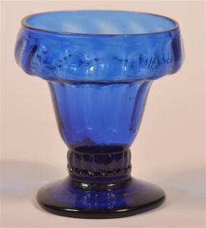 Appraisal: Steigel Type Cobalt Blue Footed Master Salt Steigel Type Blown