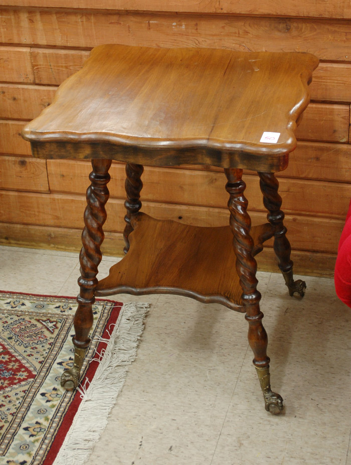 Appraisal: LATE VICTORIAN LAMP TABLE American c having a square wood