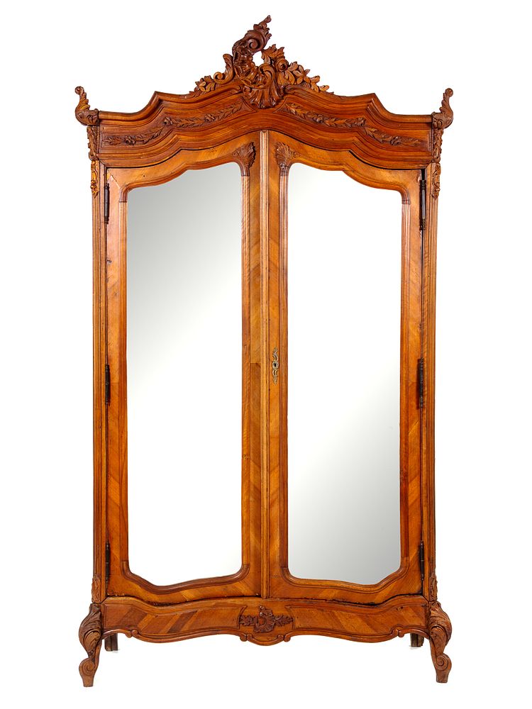 Appraisal: A Louis XV Style Walnut Armoire A Louis XV Style