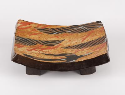 Appraisal: John Maltby - A rectangular concave stoneware dish set on