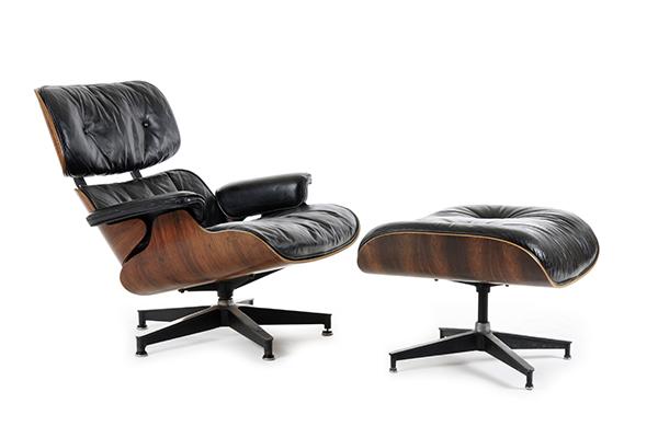 Appraisal: A CHARLES AND RAY EAMES LOUNGE CHAIR AND OTTOMAN c