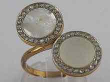 Appraisal: A yellow metal tests carat gold mother of pearl and