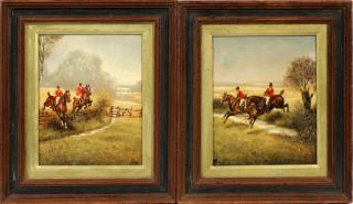 Appraisal: RUDOLF RITTER VON REICHL OILS ON PANEL PAIR RUDOLF RITTER