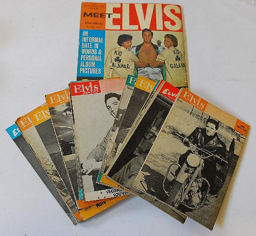 Appraisal: COLLECTION OF ELVIS MONTHLY MAGAZINES and ANOTHER 'MEET ELVIS STAR