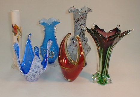 Appraisal: Murano Bohemian and other glass pieces