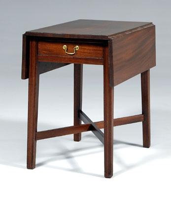 Appraisal: Chippendale Pembroke table mahogany rectangular top and two drop leaves