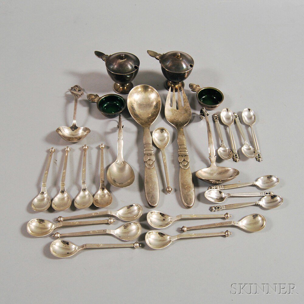 Appraisal: Group of Mostly Georg Jensen and Other Scandinavian Sterling Silver