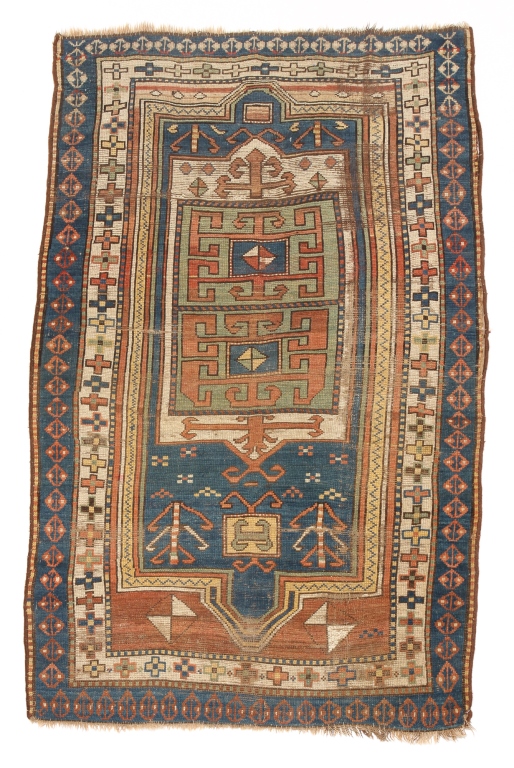 Appraisal: KARABA PRAYER RUG First quarter th century Multiple borders and