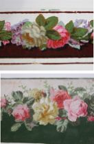 Appraisal: French Floral Wallpaper Borders C Pair of block printed floral