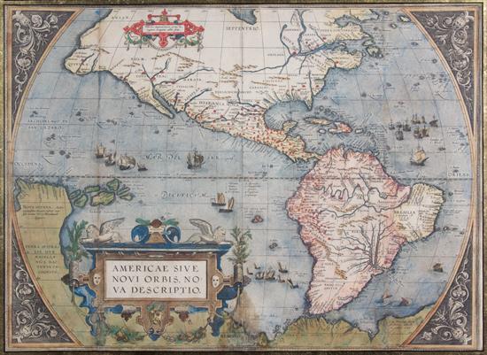 Appraisal: Sale Lot Map Ortelius Abraham - Americae Sive Novi Orbis