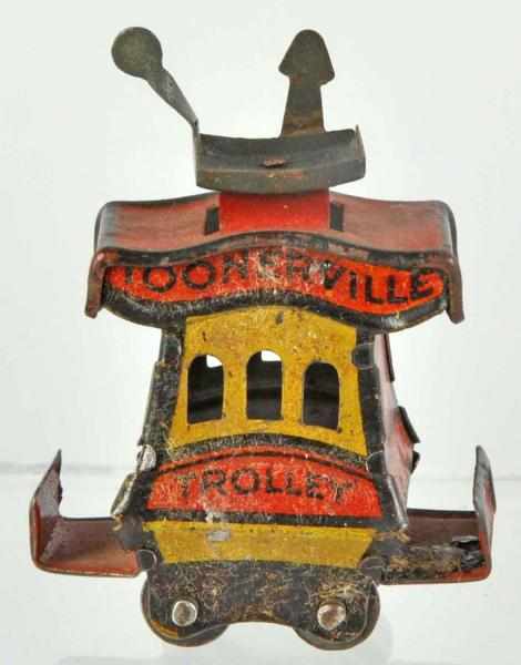 Appraisal: Tin Litho Cracker Jack Toonerville Trolley Toy Description American Original