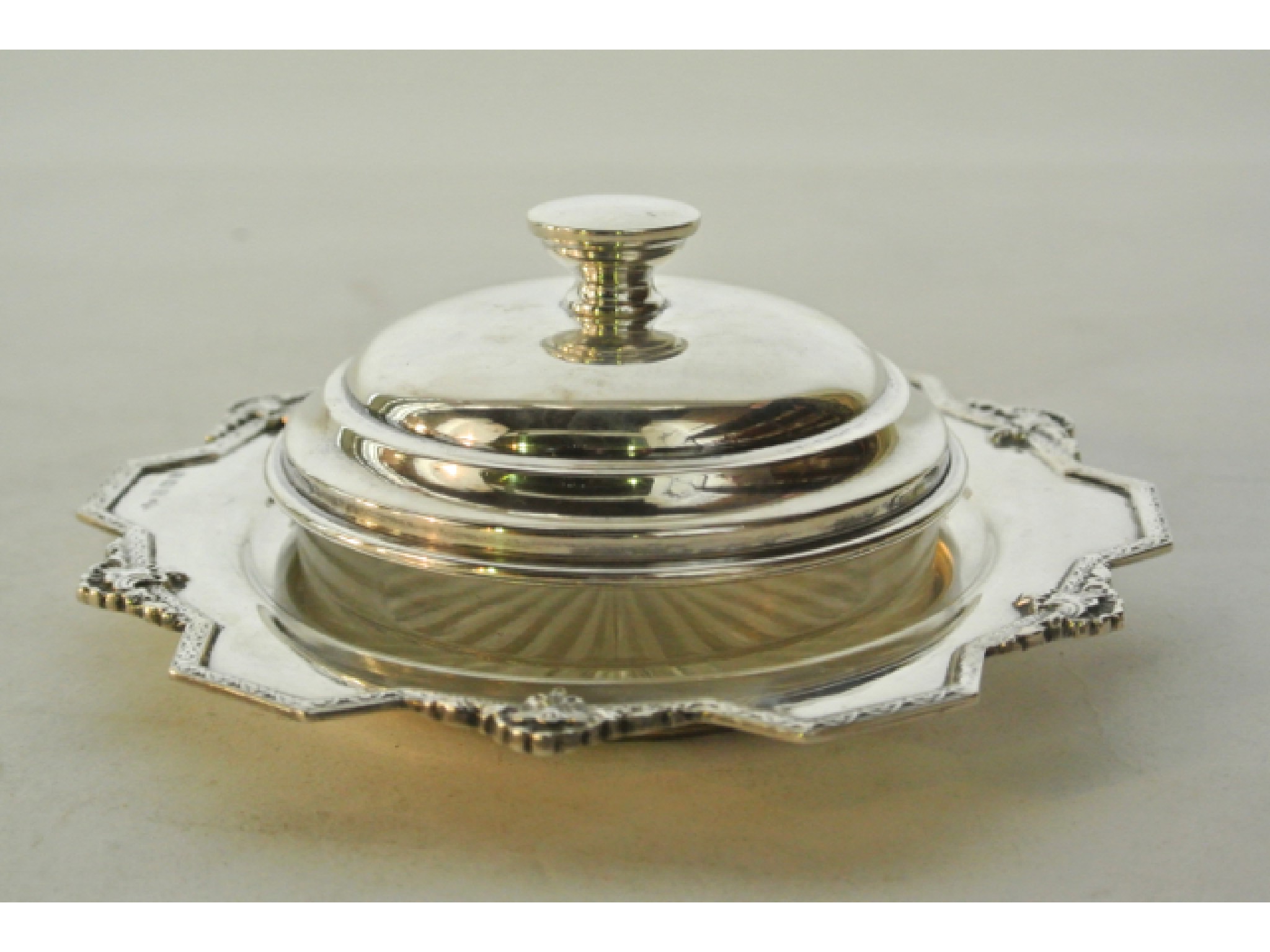 Appraisal: A silver butter dish A E Poston Co Ltd Birmingham