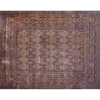 Appraisal: KARABATH AKSTAFA CARPET Red and blue field enclosed by borders