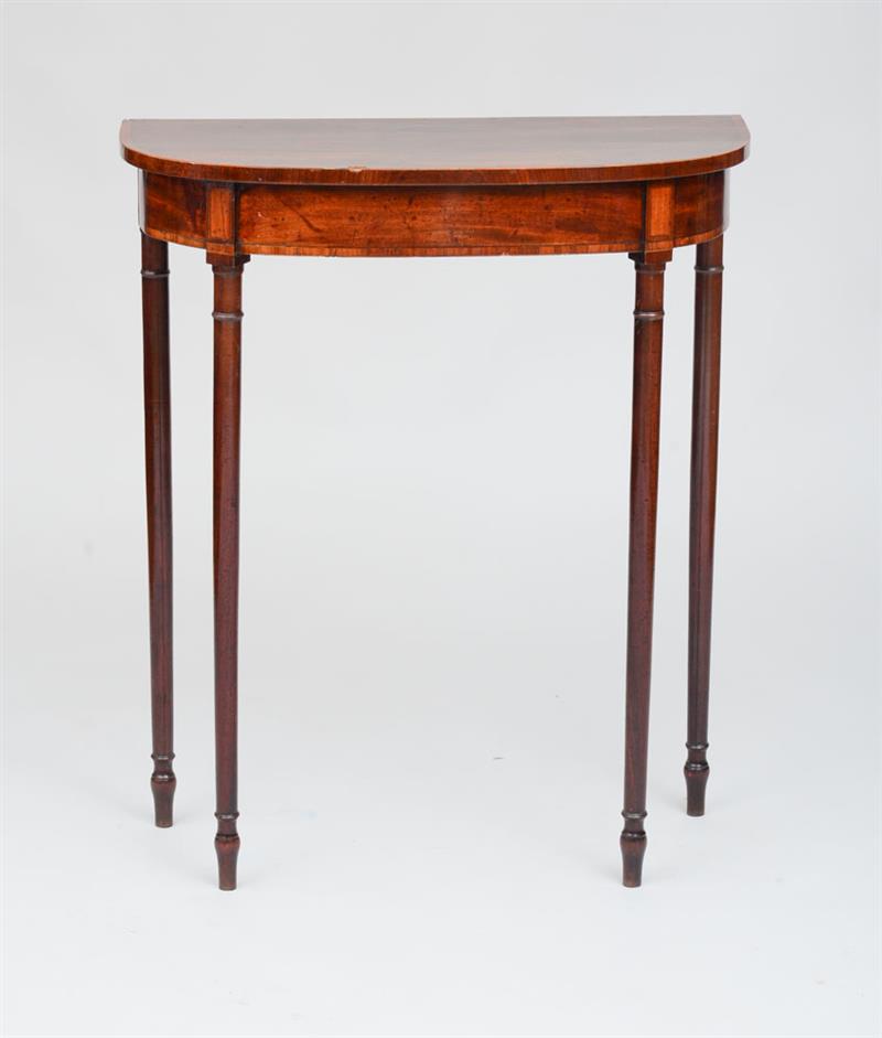 Appraisal: GEORGE III INLAID MAHOGANY TALL CONSOLE TABLE x x in