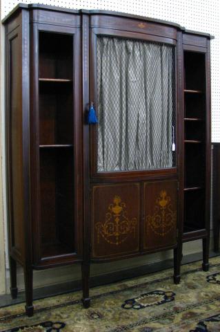 Appraisal: Vintage English Mahogany Bookcase Armoire open sides with adjustable shelves