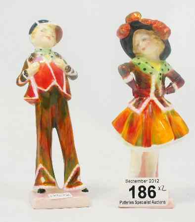 Appraisal: Royal Doulton figures Pearly Boy HN and Pearly Girl HN