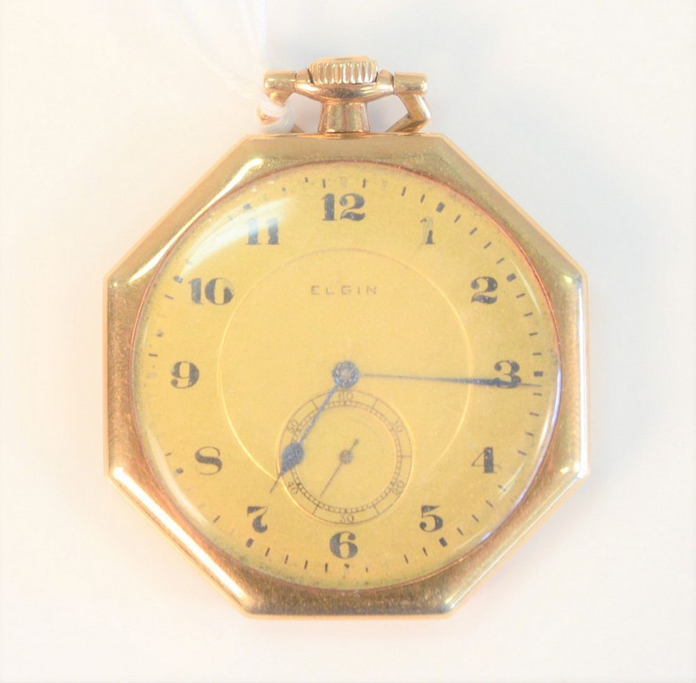 Appraisal: Elgin Karat Gold Open Face Pocket Watch jewel millimeter total