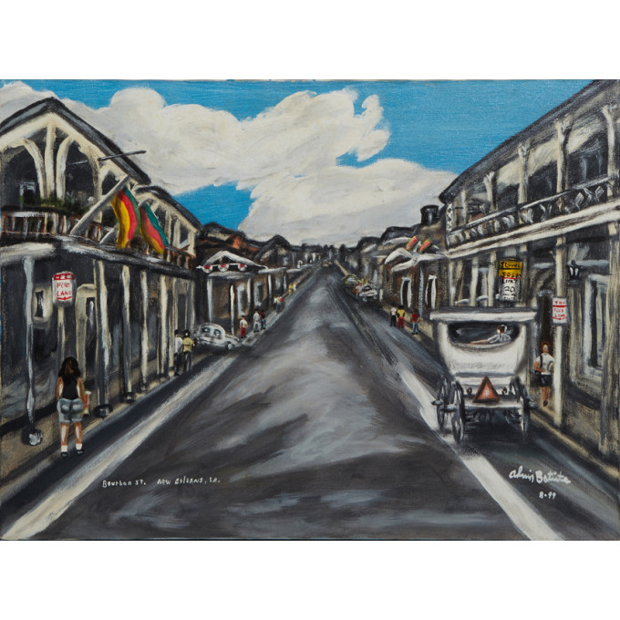 Appraisal: Alvin Batiste - Louisiana Bourbon Street New Orleans acrylic on