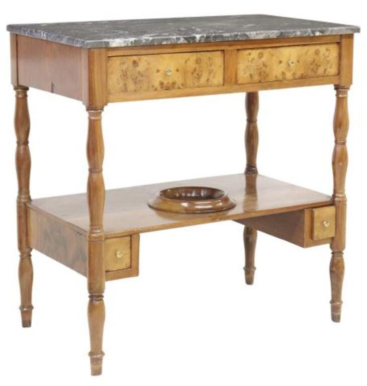 Appraisal: FRENCH LOUIS PHILIPPE PERIOD WALNUT WASH STANDFrench Louis Philippe period